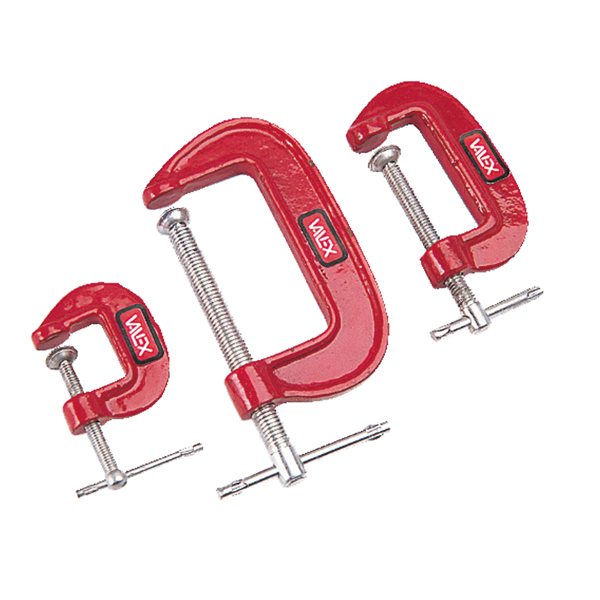  Set 3 morsertti a C - con serraggio a vite - misure assortite - Valex 