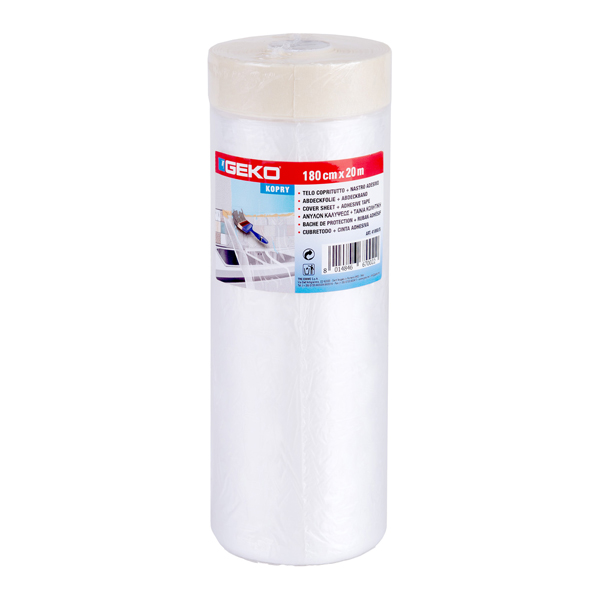  Bobina nastro adesivo in carta e telo HD - 180 cm x 20 m - Geko 