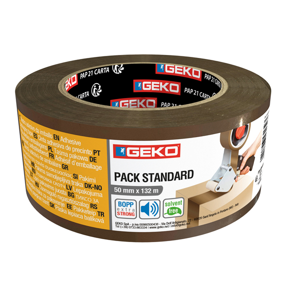  Nastro adesivo - 5 cm x 132 m - PLP - avana - Geko 