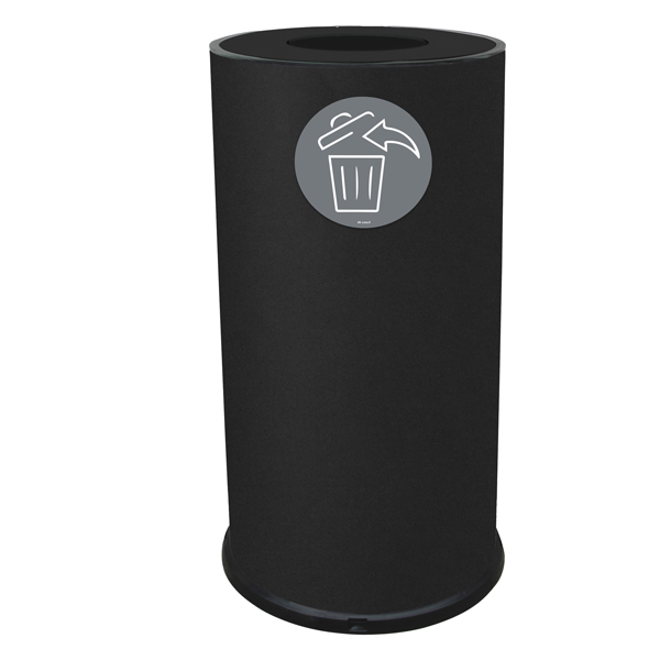  Contenitore per raccolta differenziata - 1 scomparto - 70 L - nero - Stilcasa 