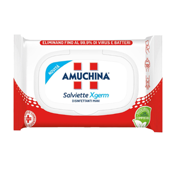  Salvietta disinfettante mani Xgerm - Amuchina - busta 20 pezzi 