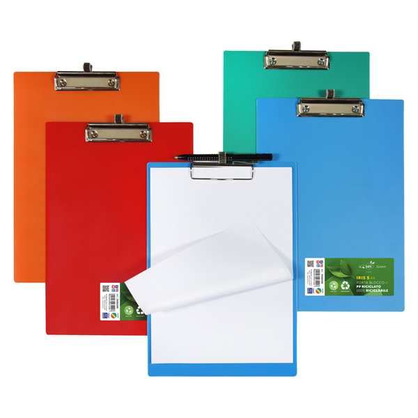  Portablocco Iris S - 21 x 29,7 cm - PP riciclato - colori assortiti - Sei Rota 
