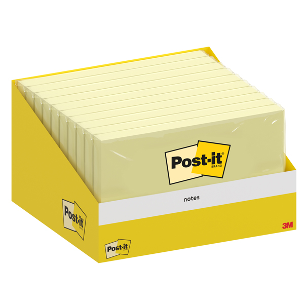  Blocco foglietti Post-it - 76 x 127 mm - Giallo canary - 100 fogli - Post-it - conf. 10 blocchi 