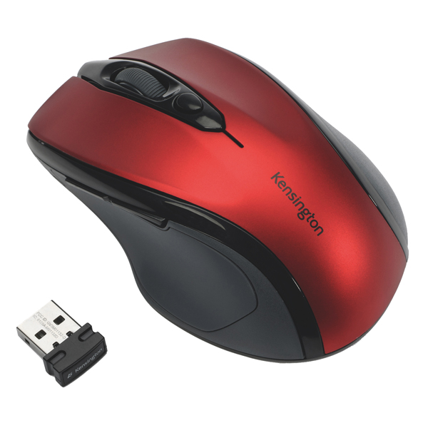  Mouse Pro Fit di medie dimensioni - wireless - rosso rubino - Kensington 
