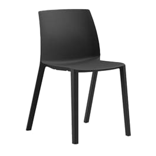  Seduta attesa Dora DOR - s/ braccioli - PPL - nero - Unisit 