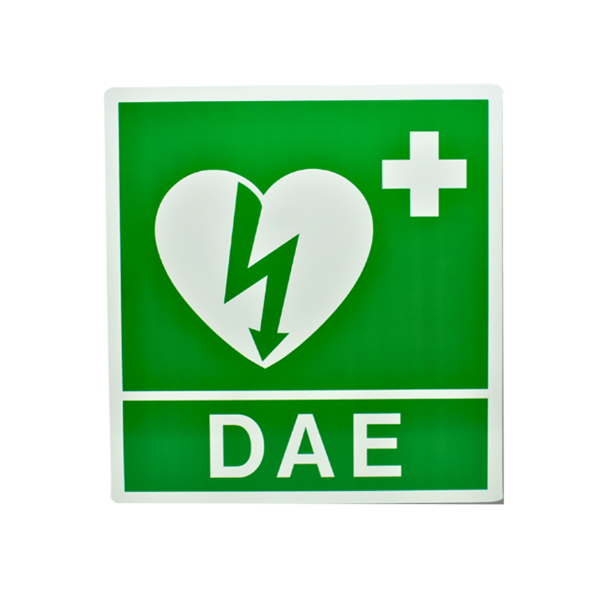  Cartello da muro - DAE - per defibrillatore - 34 x 36 cm - PVS 