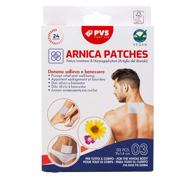  Cerotto arnica - 9 x 14 cm - PVS - conf. 3 pezzi 