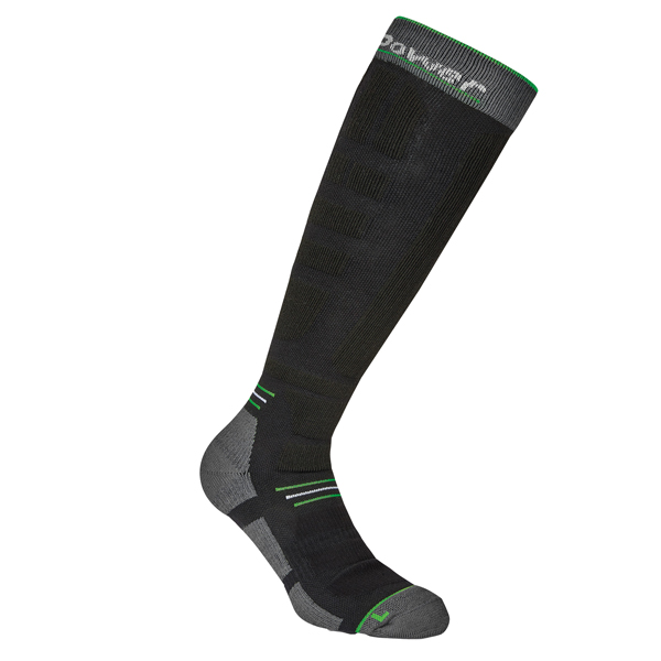  Calze lunghe tecniche Zenith - taglia S (36-39) - nero/verde fluo - U-Power - conf. 2 paia 