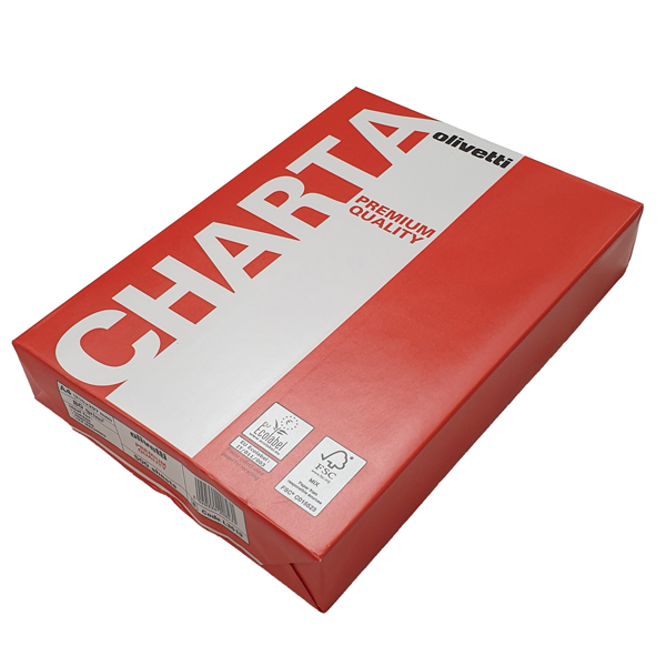  Carta Premium Quality - A4 - 80 gr - Olivetti Red - conf. 500 fogli 