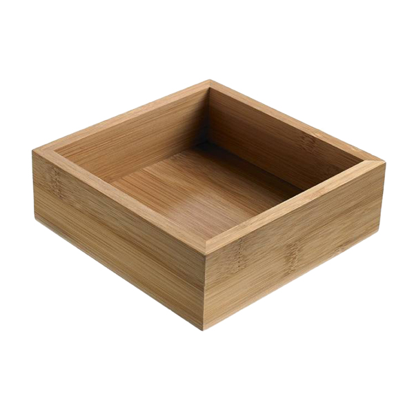  Contenitore buffet - 15,3 x 15,3 x 5 cm - bamboo - naturale - Leone 