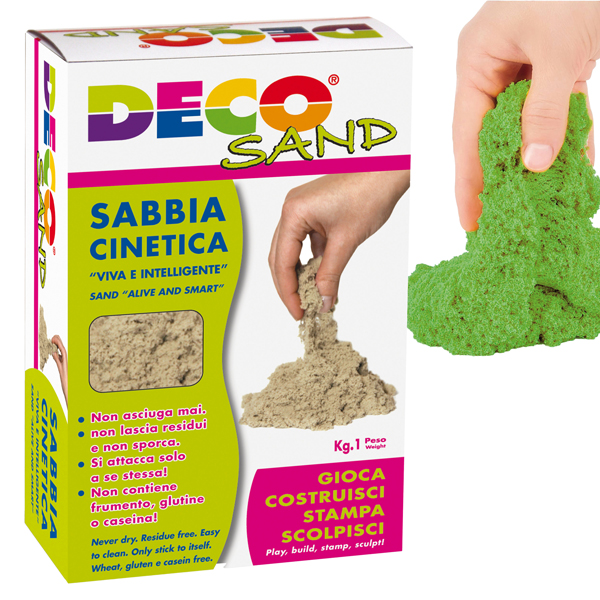 Sabbia cinetica Deco Sand - 1 kg - verde - Deco 