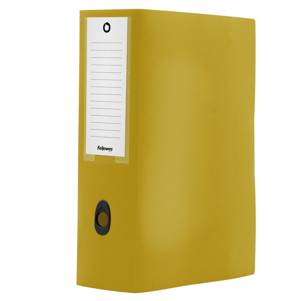  Scatola progetto Plus HOLOS - 25 x 35 cm - dorso 10 cm - giallo sabbia - Fellowes 