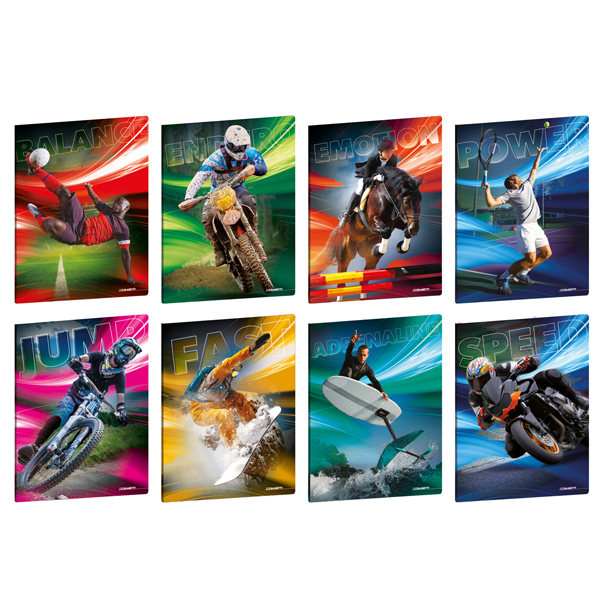  Maxiquaderno Sport Emotions - A4 - 4mm - 20+1 fogli - 80 gr - Blasetti 