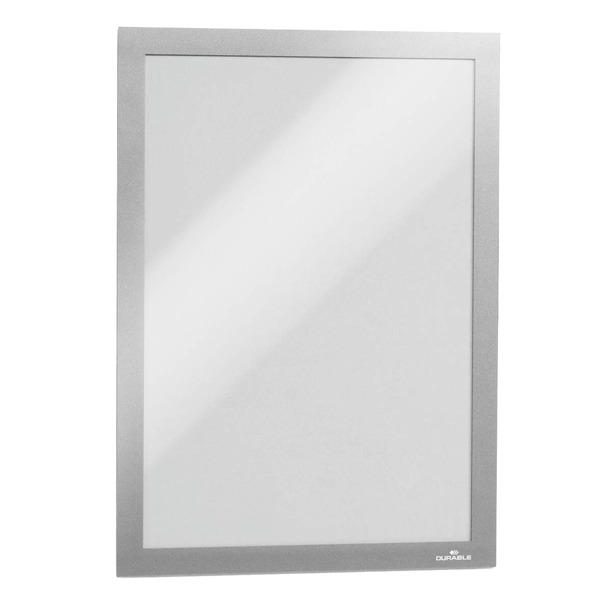 Cornice espositiva Duraframe - A4 - 21 x 29,7 cm - silver - Durable - conf. 10 pezzi 