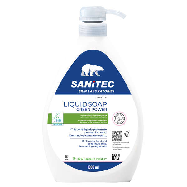  Sapone liquido Green Power - dispenser 1 L - profumato - Sanitec 