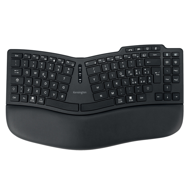  Tastiera Ergo wireless ricaricabile - KB675 EQ - nero - Kensington 
