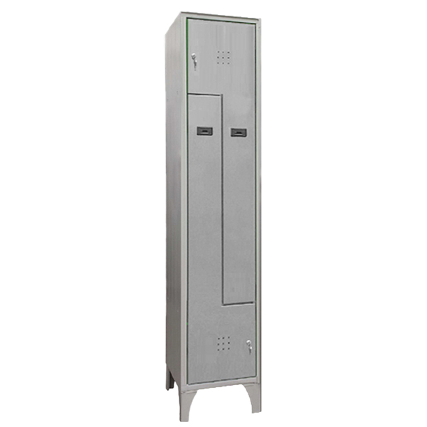  Armadio spogliatoio in metallo salvaspazio - a 2 ante a L - 40 x 50 x 195 cm - grigio - Fasma 