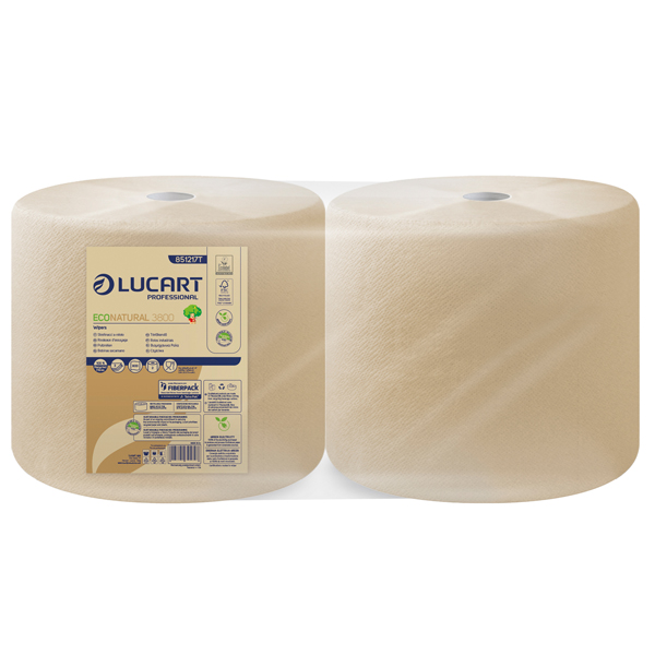  Bobina asciugatutto EcoNatural - 3 veli - 800 strappi - 212 m - Lucart 