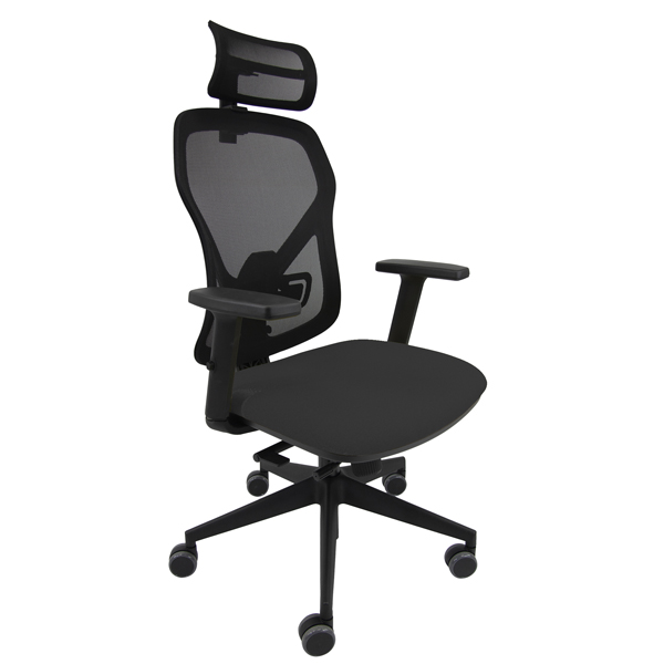  Seduta operativa Fiamma FLAPG - con braccioli regolabili e poggiatesta - nero - Unisit 