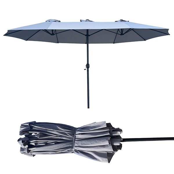  Ombrellone trio ovale - 2,7 x 4,5 m - antracite - Garden Friend 