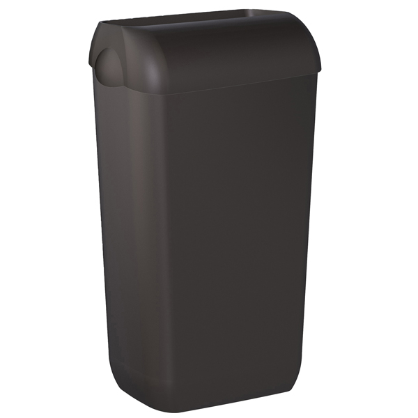  Cestino gettacarte EColored - con coperchio - 33,5 x 22,5 x 54,5 cm - vesuvian black - Mar Plast 