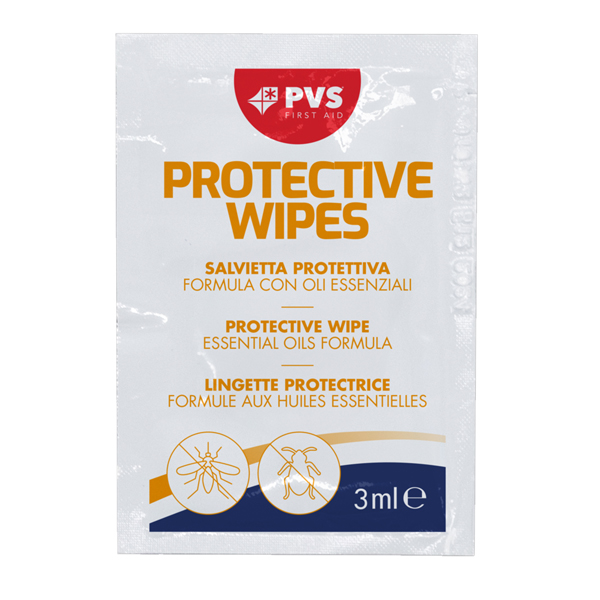  Salviette impregnate di repellente anti zanzara - in bustine da 3ml cad - PVS - conf. 10 pezzi 