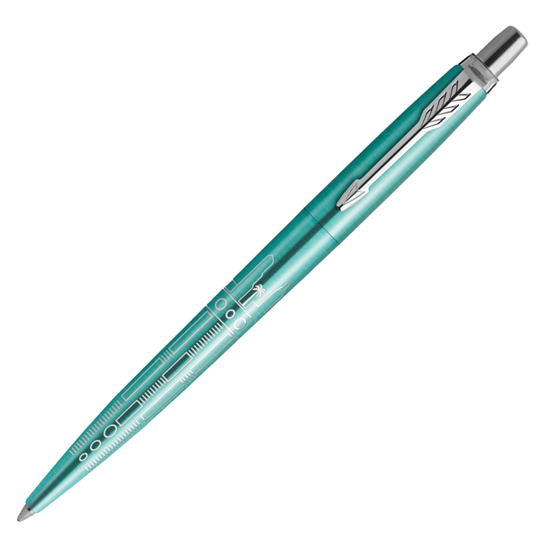  Penna sfera Jotter - Global Icon Miami - punta M - fusto turchese - Parker 