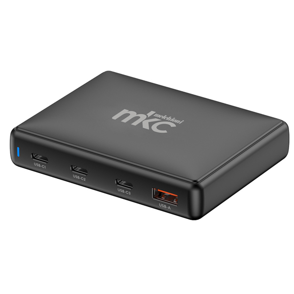  Caricatore USB - 140W - 3 USB-C + 1 USB-A - Nero -MKC Melchioni 
