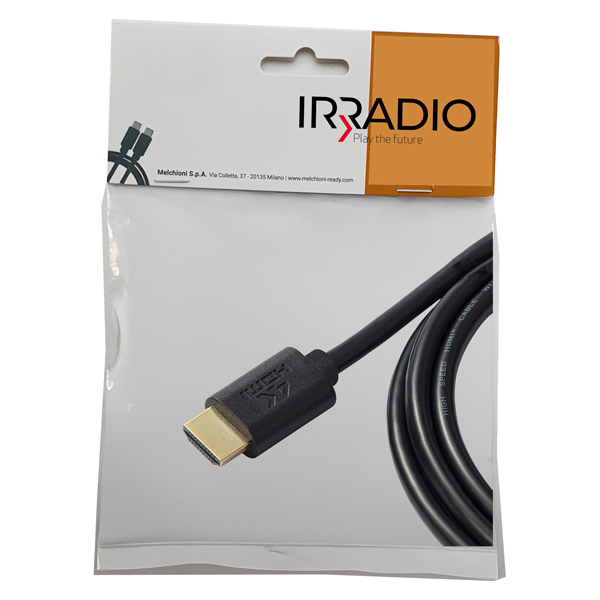  Cavo HDMI - V1.4b - 4K Ultra HD - serie Silver - 5mt- Irradio 