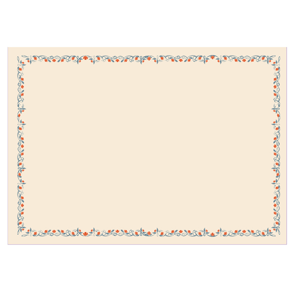  Diplomi - stampa offset fiori - A4 - 120 gr - avorio - Sadoch - conf. 10 pezzi 