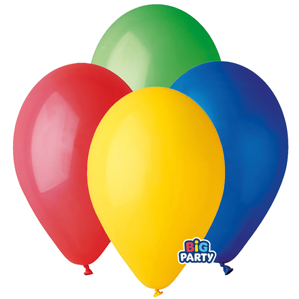  Palloncino - diametro 30 cm - lattice - colori assortiti - conf. 10 pezzi 