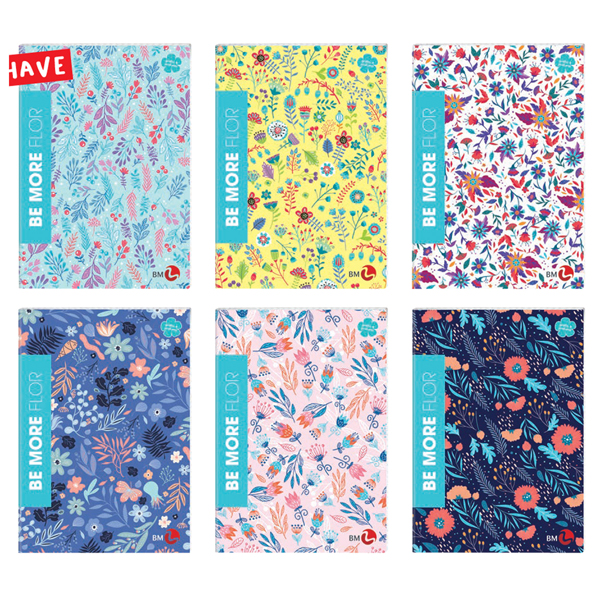  Maxiquaderno Be More Flor - A4 - 4mm - alta fogliazione - 48+2 fogli - 100 gr - BM 