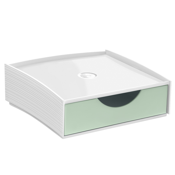  Cassettiera componibile Storage box - 18,6 x 18,5 x 6,4 cm - verde salvia - Cep 