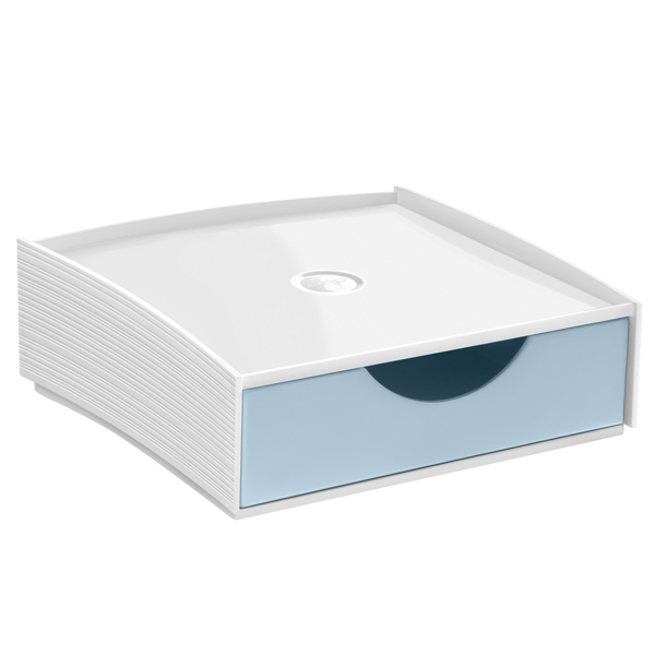  Cassettiera componibile Storage box - 18,6 x 18,5 x 6,4 cm - azzurro chiaro - Cep 