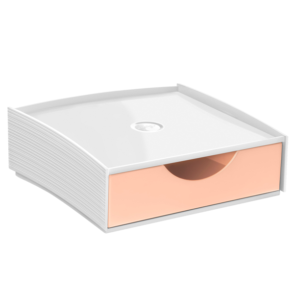  Cassettiera componibile Storage box - 18,6 x 18,5 x 6,4 cm - pesca - Cep 