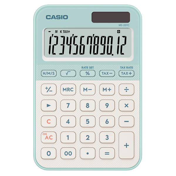  Calcolatrice da tavolo MS-20YC - 12 cifre - verde - Casio 