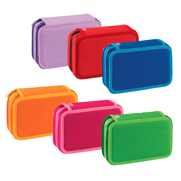  Astuccio 3 Zip Bicolors - 13 x 20 x7,5 cm - colori assortiti - Pelikan 