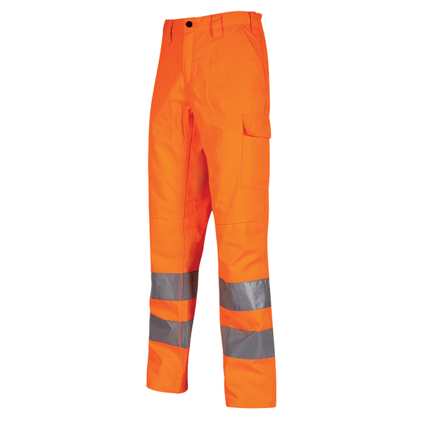  Pantaloni alta visibilità Vega - taglia XL - arancio fluo - U-Power 