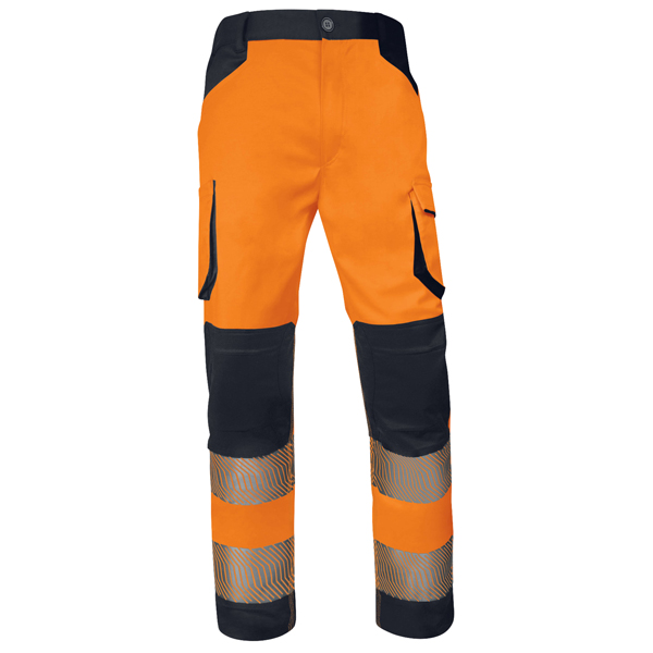  Pantalone multitasche alta visibilità M2PA3S - taglia XXL - arancio fluo - Deltaplus 