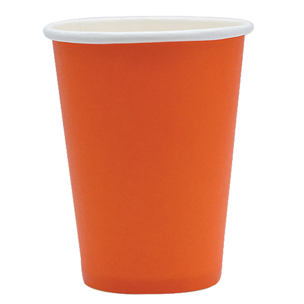  Bicchieri biodegradabili Ecocolor - 250cc - arancione - Big Party - conf. 25 pezzi 