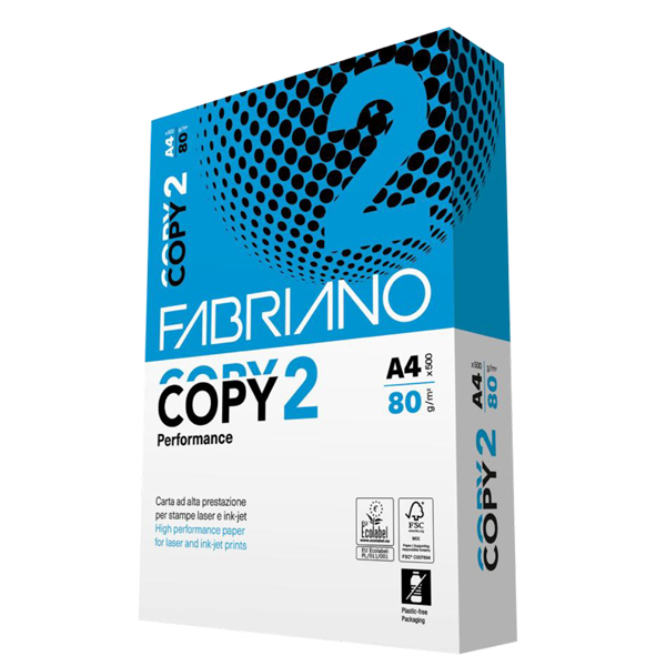  Carta fotocopie Copy 2 Strong Carton - A4 - 80 gr - bianco - Fabriano - conf. 500 fogli 