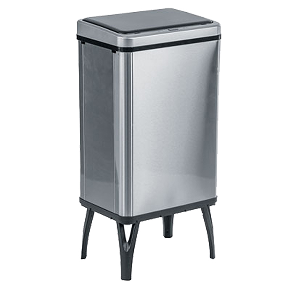  Gettacarte pieghevole Houdini - con coperchio - 35,5 x 26 x 71,5 cm - 40 L - acciaio inox -Medial International 