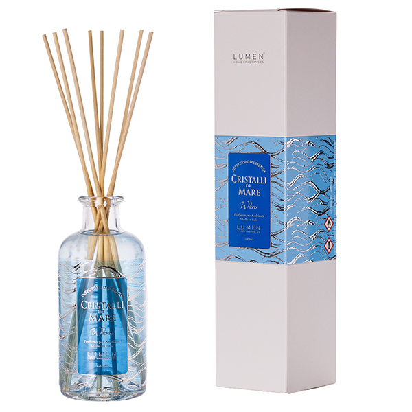  Diffusore d'essenza - a bastoncino - cristalli di mare/waves - 200ml - Methodo 