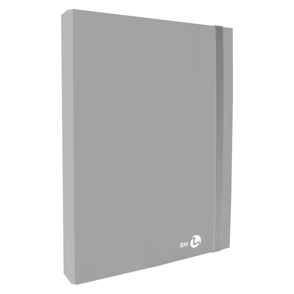  Cartella progetto con elastico - 25 x 34 cm - dorso 3 cm - grigio chiaro - BM 