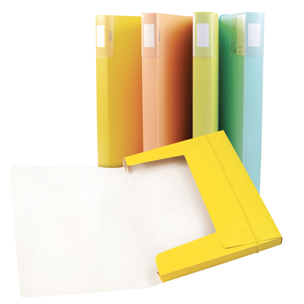  Cartella 3 lembi con elastico Spring - A4 - dorso 3 cm - colori assortiti - Colorosa 