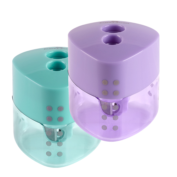  Temperamatite Grip Auto - 2 fori - c/serbatoio - Faber-Castell 