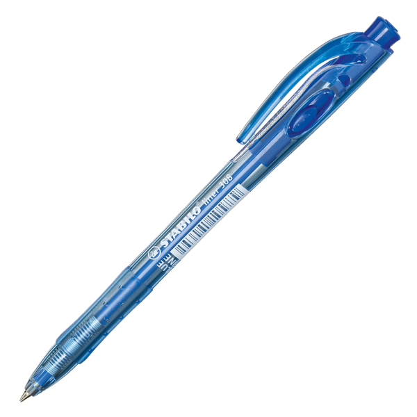  Penna a sfera a scatto Liner 308 - punta 0,7 mm - blu - Stabilo 