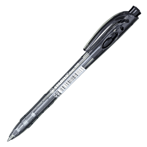  Penna a sfera a scatto Liner 308 - punta 0,7 mm - nero - Stabilo 