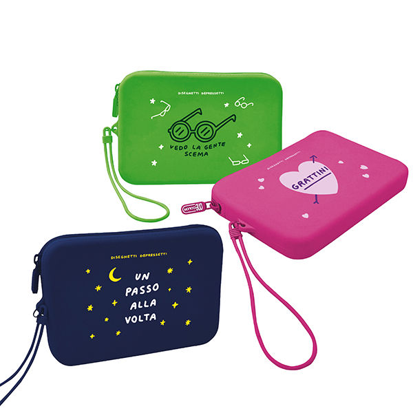  Astuccio Disegnetti Depressetti - 18,5 x 12,5 x 2,4 cm - silicone - Blasetti 