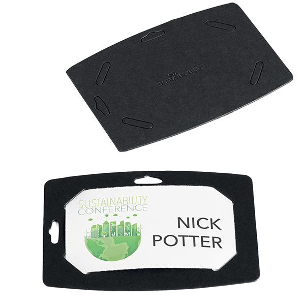  Portanome in cartoncino riciclato - 54 x 90 mm - Durable - conf. 20 pezzi 